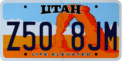 UT license plate Z508JM