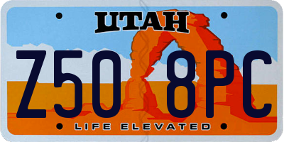 UT license plate Z508PC