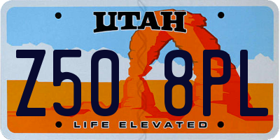 UT license plate Z508PL