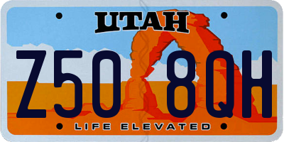 UT license plate Z508QH