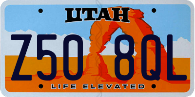 UT license plate Z508QL