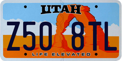 UT license plate Z508TL
