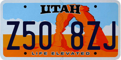 UT license plate Z508ZJ