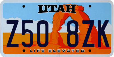 UT license plate Z508ZK