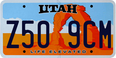 UT license plate Z509CM