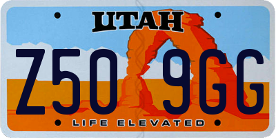 UT license plate Z509GG