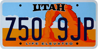UT license plate Z509JP