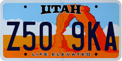 UT license plate Z509KA