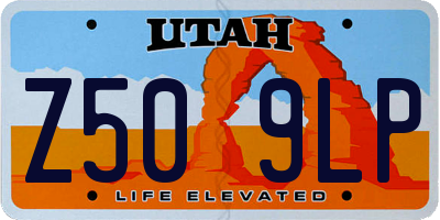 UT license plate Z509LP