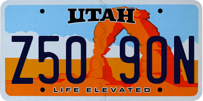 UT license plate Z509ON