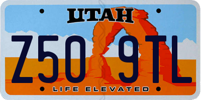 UT license plate Z509TL