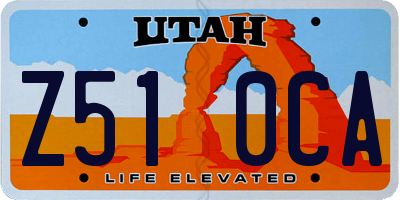 UT license plate Z510CA