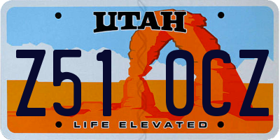 UT license plate Z510CZ
