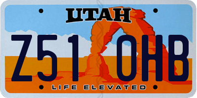 UT license plate Z510HB