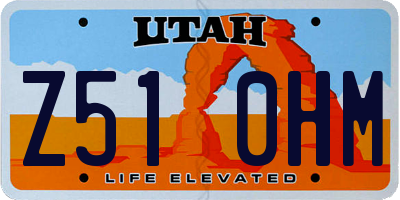 UT license plate Z510HM