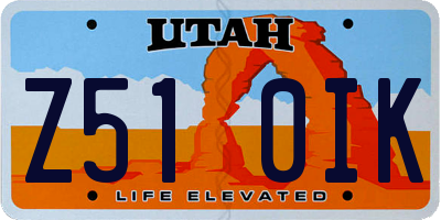 UT license plate Z510IK