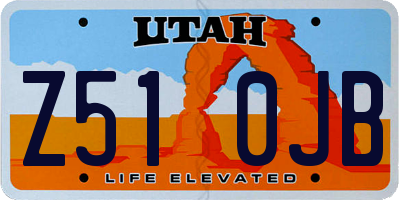UT license plate Z510JB