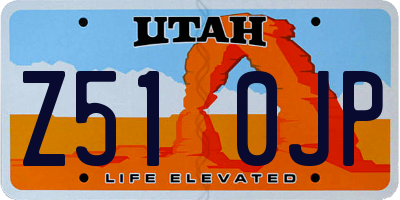 UT license plate Z510JP