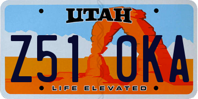 UT license plate Z510KA