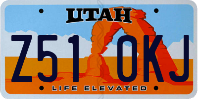 UT license plate Z510KJ