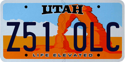 UT license plate Z510LC