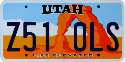 UT license plate Z510LS