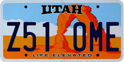 UT license plate Z510ME
