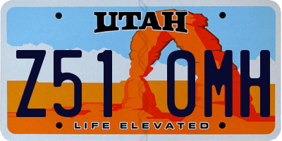 UT license plate Z510MH