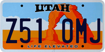 UT license plate Z510MJ