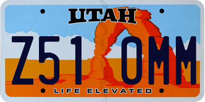 UT license plate Z510MM