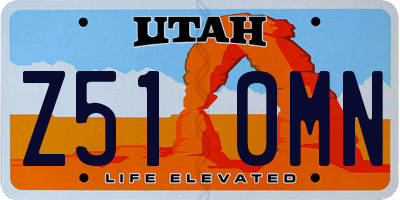 UT license plate Z510MN