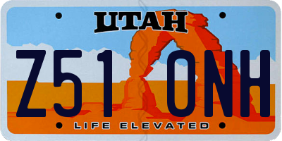 UT license plate Z510NH