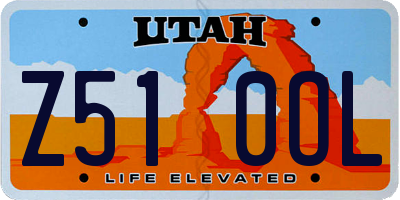 UT license plate Z510OL
