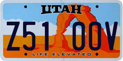 UT license plate Z510OV