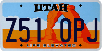UT license plate Z510PJ