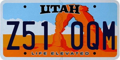 UT license plate Z510QM