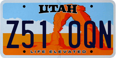 UT license plate Z510QN