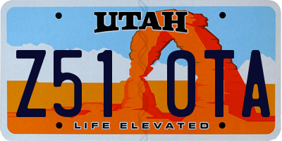UT license plate Z510TA