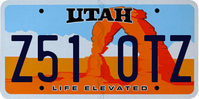 UT license plate Z510TZ
