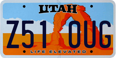 UT license plate Z510UG