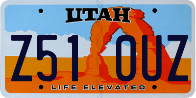 UT license plate Z510UZ