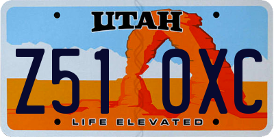 UT license plate Z510XC