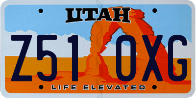 UT license plate Z510XG