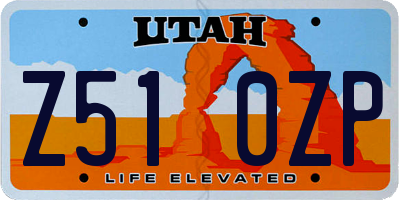 UT license plate Z510ZP