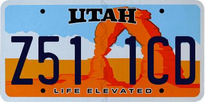 UT license plate Z511CD