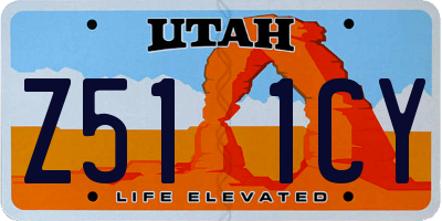 UT license plate Z511CY