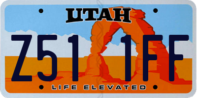 UT license plate Z511FF
