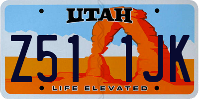 UT license plate Z511JK