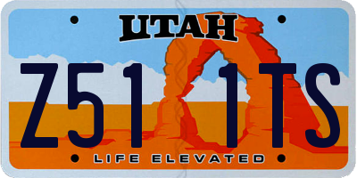 UT license plate Z511TS