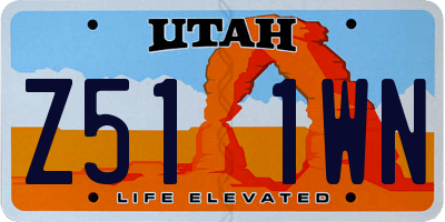 UT license plate Z511WN
